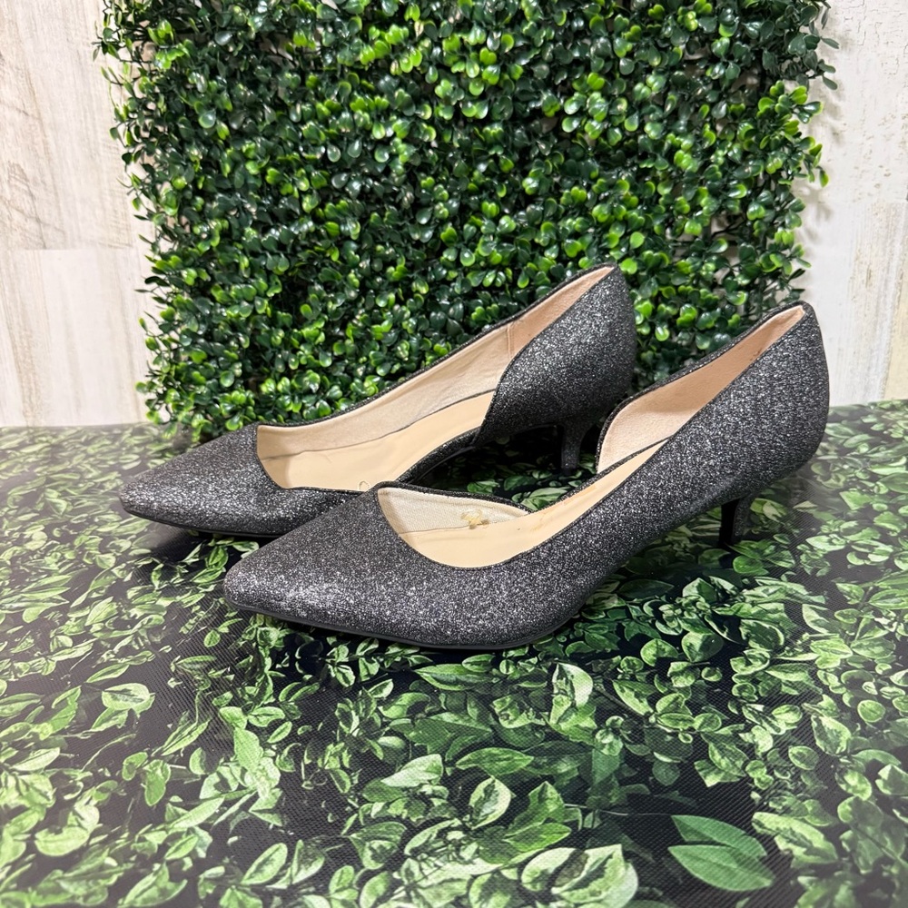 Life Stride Glitter Black Heels - Picture 2 of 11